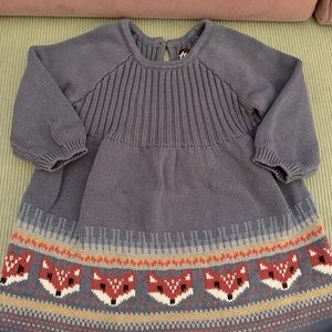 Fox Sweater Dress Tea Collection 12-18M